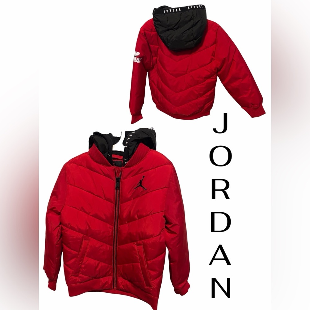 Jordan Kids Bright Red Puffer Jacket